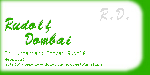 rudolf dombai business card